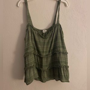 Green American Eagle cropped tank